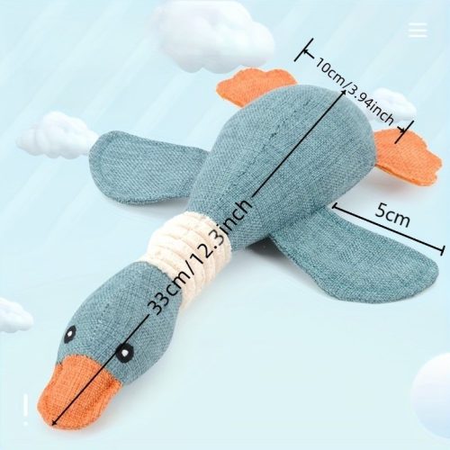 Kisállat csipogós vászon liba - Szürke