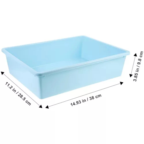 Szimpla macska alomtálca lapáttal - Kék