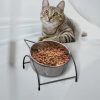 Cica merevítős mélytál-kicsi - Fekete