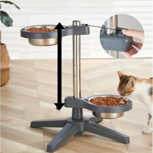 Kisállat duplán rögzített tál-állíthatós - Kicsi