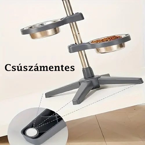 Kisállat duplán rögzített tál-állíthatós - Nagy