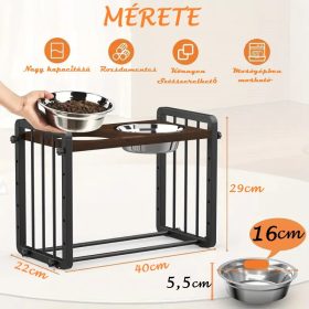   Állítható megemelt kisállat etető-itató készlet - kicsi