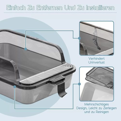 Fröccsenésmentes macska alomtálca ,zacskóval & lapáttal - Barna