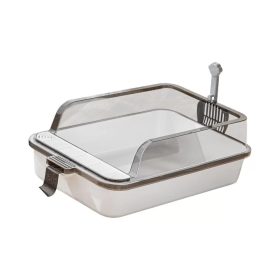   Fröccsenésmentes macska alomtálca ,zacskóval & lapáttal - Fehér