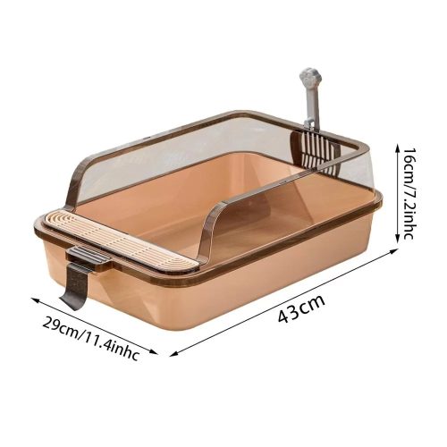 Fröccsenésmentes macska alomtálca ,zacskóval & lapáttal - Fehér