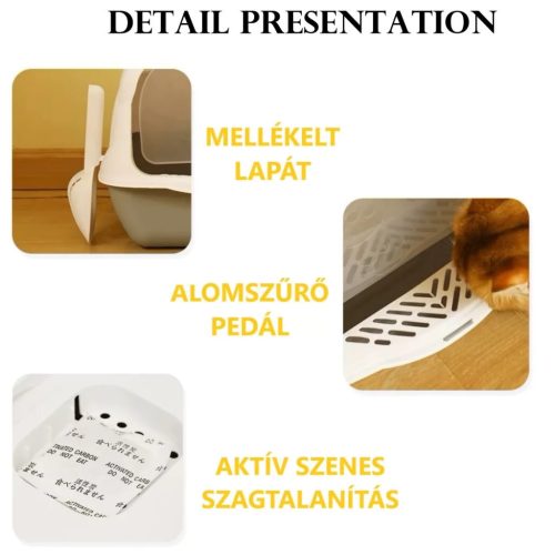 Elzárt macska WC lapáttal-cicafüles design - Kék