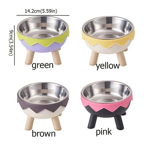 Magasított lábas kisállat tál 3 az 1-ben - Tojás mintájú