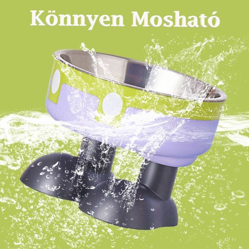 Lábacskás Emelt Kisállat Etető és Itató Tál 2 az 1-ben