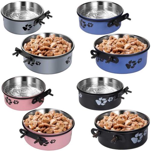 Rögzíthető etető–itató tál kisállatoknak 2db - 14cm,16cm