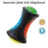 TPR LED-es súlyzó alakú erős játék kutyáknak-12x7,5cm