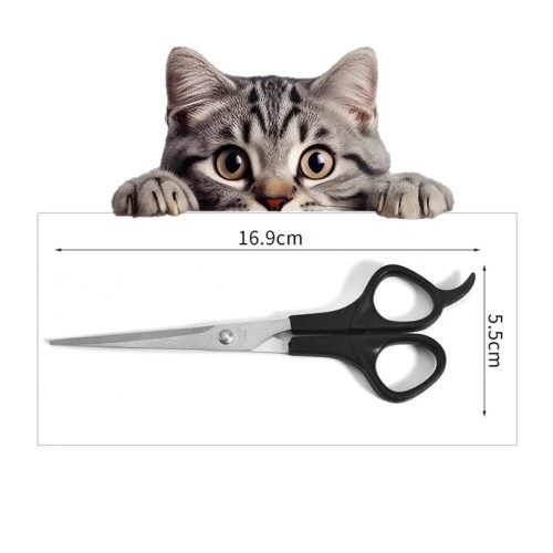 Kisállat kozmetikai olló-17cm