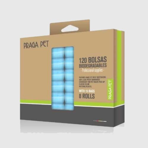 Biológiailag lebomlós kutya zacskók, zöld - 8 roll
