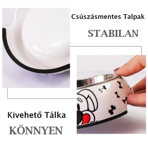 Kisállat mintás kivehető tál-nagy ,(Melamin anyagú) - cicás minta