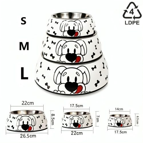 Kisállat mintás kivehető tál-nagy ,(Melamin anyagú) - cicás minta