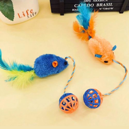 Nunbell cica csörgő labda plüss húzóegérrel