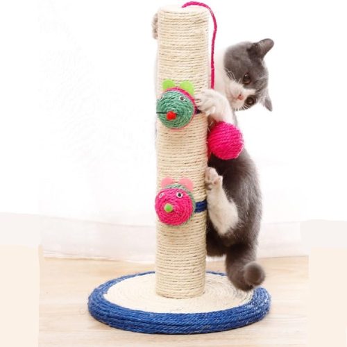 Nunbell szizál macska kaparófa-egér dísz fejekkel