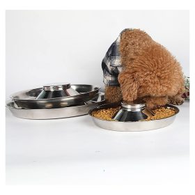 Rozsdamentes etetőtál kölyök kutya elválasztására - M