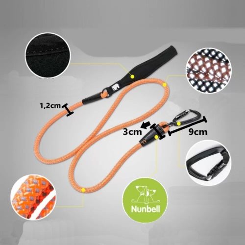 Szuper Prémium Kisállat Kiképző Póráz-L - Narancs