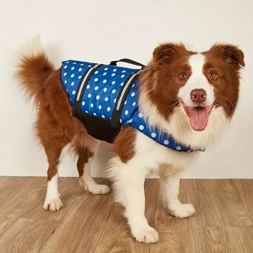 Prémium kisállat mentő& úszómellény -XL -Pöttyös kék
