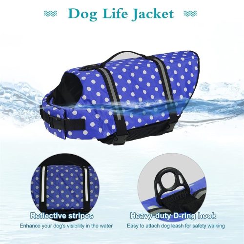 Prémium kisállat mentő& úszómellény -XL -Pöttyös kék