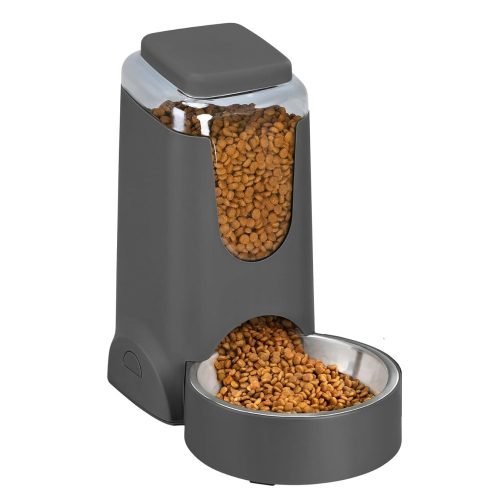 Kisállat automata etető rozsdamentes acél tállal -3,8L