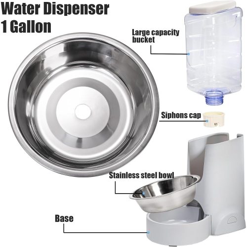 Kisállat automata itató rozsdamentes acél tállal-3,8L