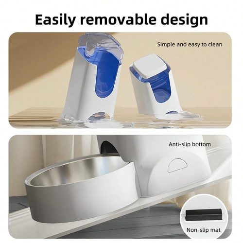 Kisállat automata itató rozsdamentes acél tállal-3,8L