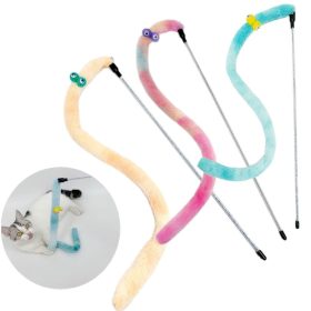 Rugalmas cica játékpálca - Bolyhos kukac