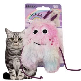   Rajzfilmes macska szőrös játék -csörgő papír és macskamentával