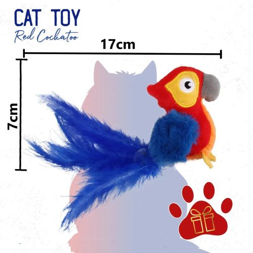 Macskamentás plüss papagáj macskáknak