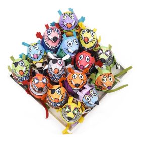   Színes plüss egér játék macskáknak, csörgő papírral és macskamentával-1db