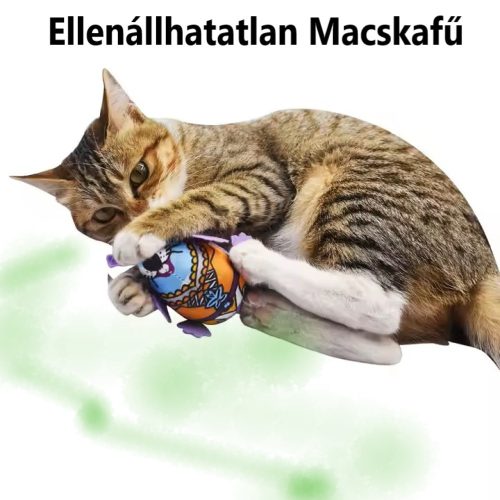 Színes plüss egér játék macskáknak, csörgő papírral és macskamentával-1db