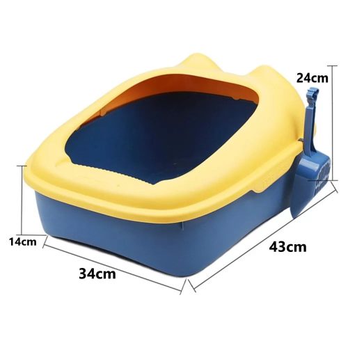 Félig elzárt macska alomtálca-kicsi - Kék
