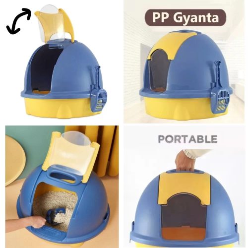 Fedett Macska WC Lapáttal - Rózsaszín