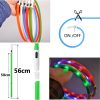 LED vágható világítós nyakörv- 56cm - Sárga