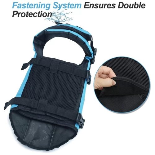 Prémium kisállat mentő& úszómellény -Sima kék - S