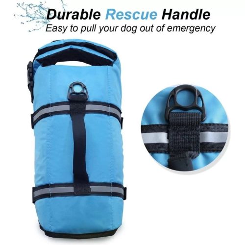 Prémium kisállat mentő& úszómellény -Sima kék - M