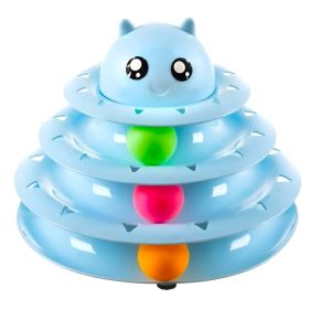   3 Szintes játéktorony macskáknak – Guruló labdás szórakoztató játék