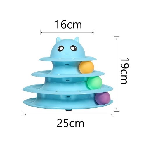 3 Szintes játéktorony macskáknak – Guruló labdás szórakoztató játék