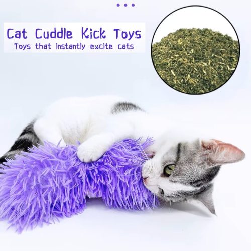 Plüss hernyó ölelő párna macskáknak - 30cm