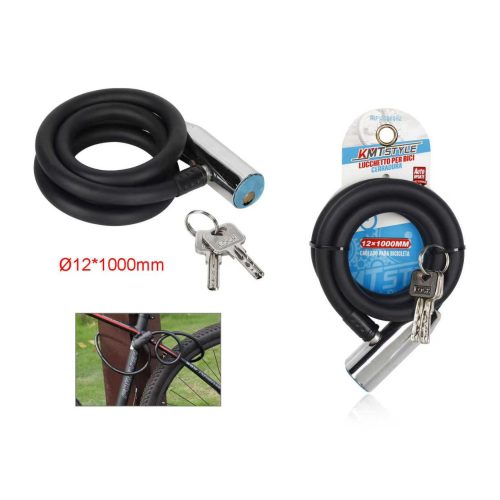 Kerékpár zár Spirál, kulcsos