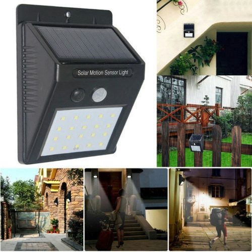 LED Szolár fali lámpa érzékelővel