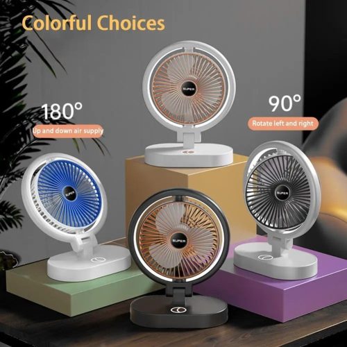 Forgatható vezeték nélküli asztali ventilátor - 3 sebességfokozat