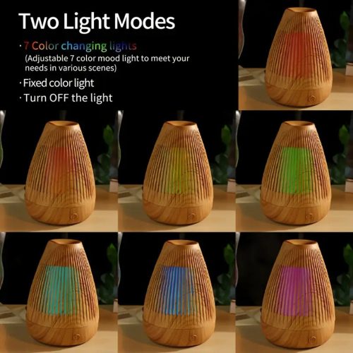 Fa hatású LED ultrahangos aroma diffúzor -100ml