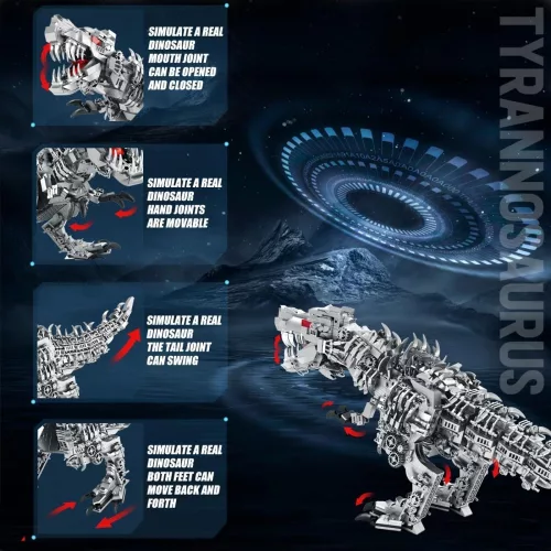 Mechanikus T-Rex dinoszaurusz építőkocka - 1766db