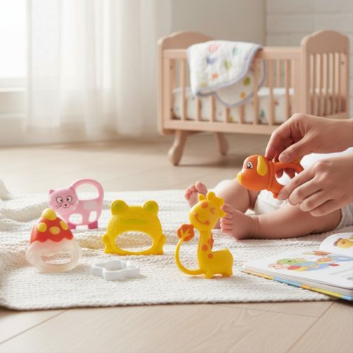 6 db-os baba csörgő játékszett