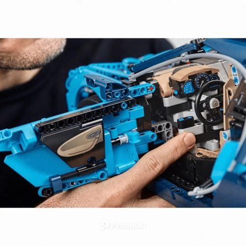 Távirányítós építőkocka versenyautó kék – 372 db