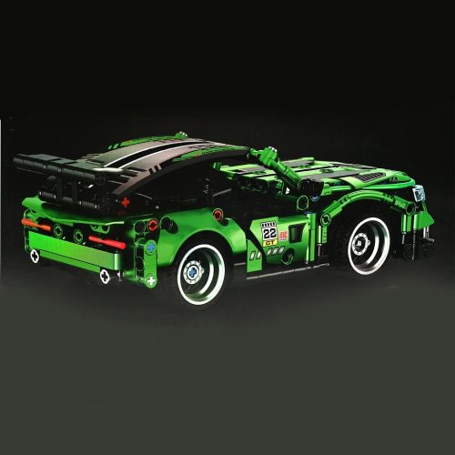 Távirányítós építőkocka versenyautó zöld – 335 db