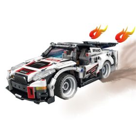   Távirányítós építőkocka versenyautó fehér – 330 db