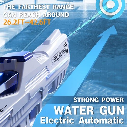 Space Machine Vízipisztoly Játék– Kézi és Elektromos Mód, LED Fénnyel